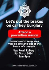 Lets put the brakes on car key burglary Rubery